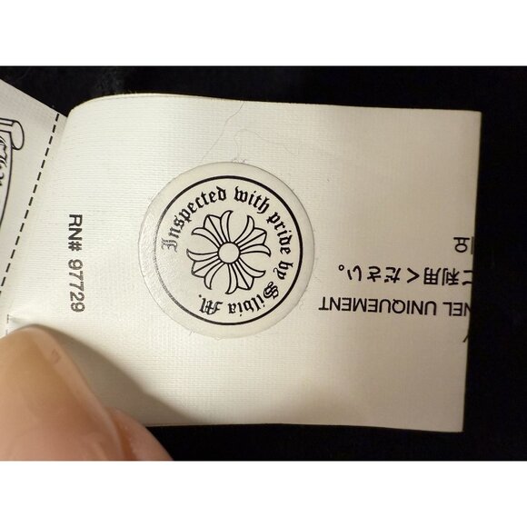 Chrome Hearts Black Hoodie W/ Leather Sleeves & Gothic Cross Details Full Zip Co - Picture 7 of 16